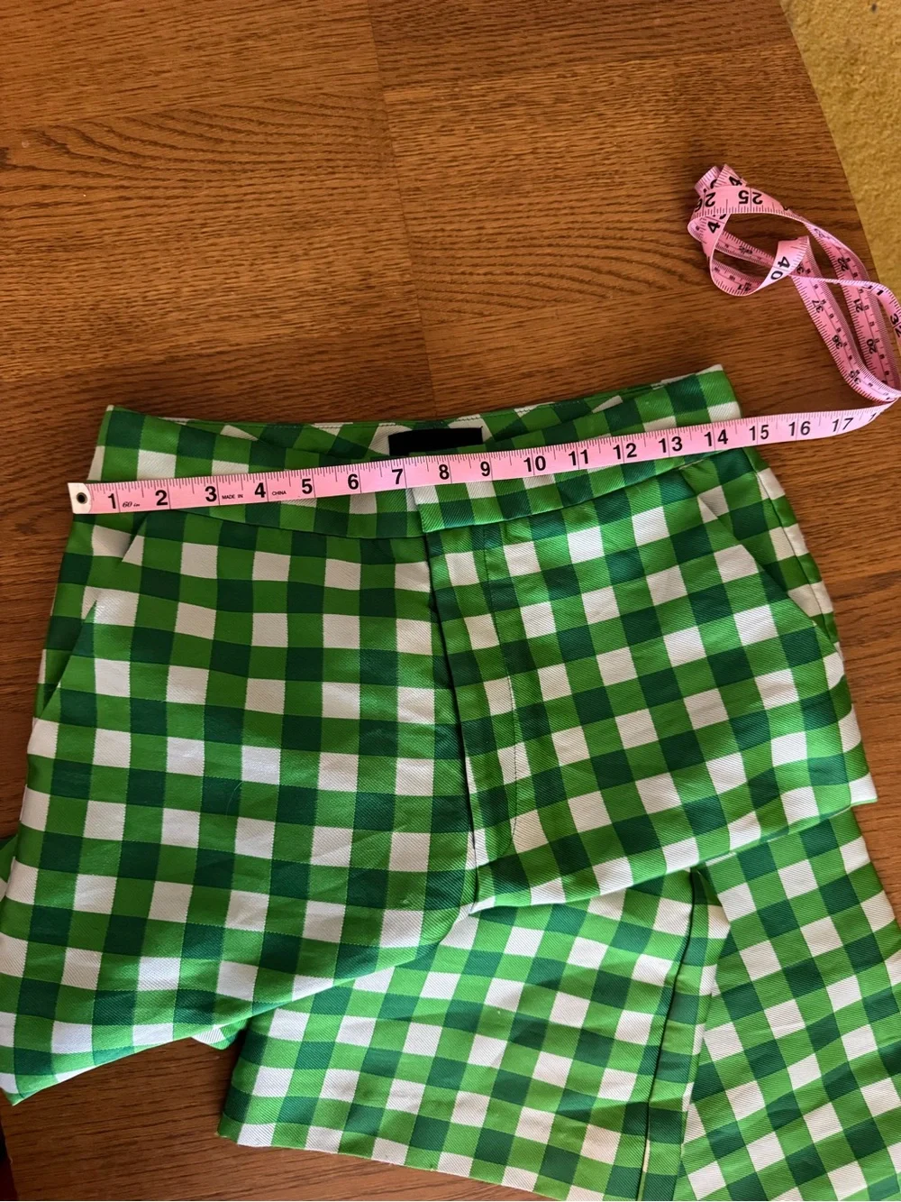 Cynthia Rowley Green and White Check Kids Pajama Bottoms